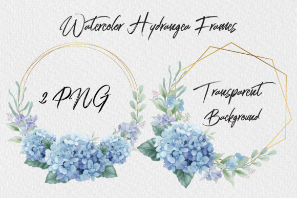 Download Blue Hydrangea Flowers Frames Clipart - Frames Collection