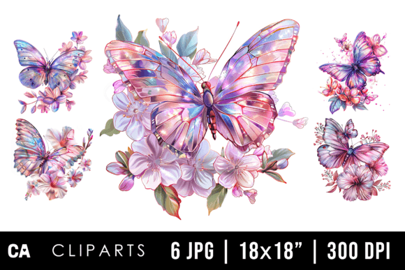 Download Pink Flowers &amp; Butterfly Cliparts - Butterfly cliparts Collection