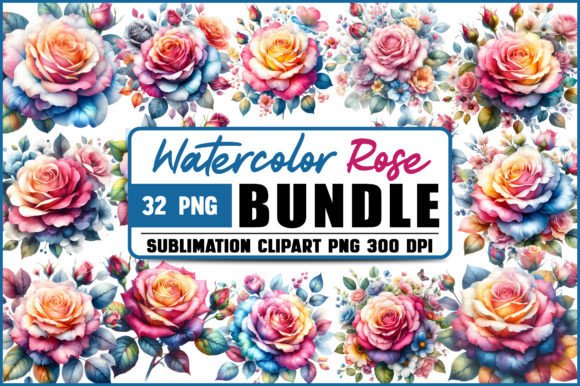 Download Watercolor Flowers PNG Clipart Bundle - Watercolor flowers png Collection