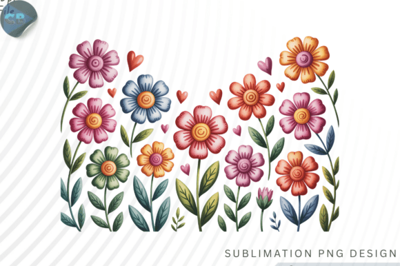Download Whimsical Watercolor Flowers PNG Design - Watercolor flowers png Collection