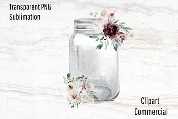 Download Mason Jar Clipart Watercolor Flowers PNG - Watercolor flowers png Collection