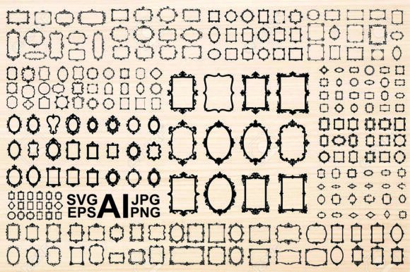 Download Ornate Black and White Decorative Frames - Frames Collection