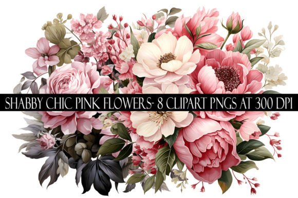 Download Shabby Chic Pink Flower Clipart - Pink flower clipart Collection